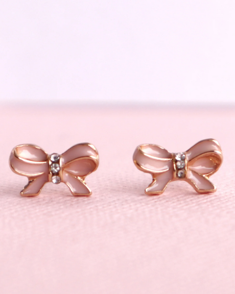 Lauren Hinkley - Pink Bow Earrings