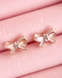 Lauren Hinkley - Pink Bow Earrings