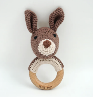 Petite Vous Kobe Kangaroo Ring Rattle