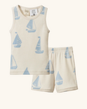 Nature Baby Singlet Pyjama Set - Regatta Blue