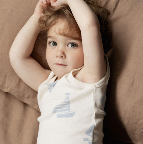 Nature Baby Singlet Pyjama Set - Regatta Blue