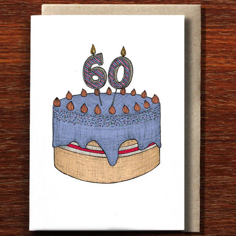 The Nonsense Maker Sixtieth Birthday Cake Card