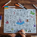 Hey Doodle Reusable Colouring Mat Glow in the Deep