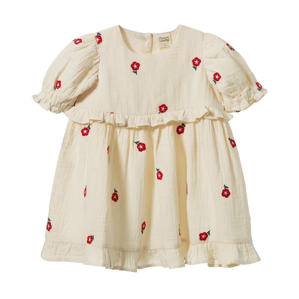 Nature Baby - Valentina Dress - Red Flora