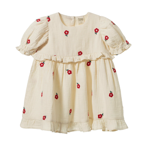 Nature Baby - Valentina Dress - Red Flora