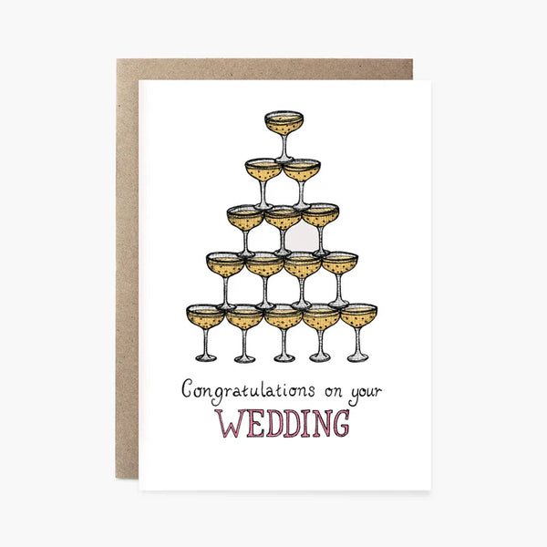 The Nonsense Maker Wedding Champagne Card