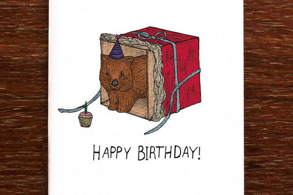 The Nonsense Maker Wombat's Present Card