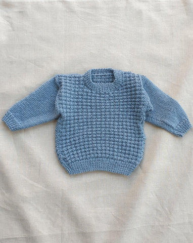 Knitted by Nana Jumper Duck Egg