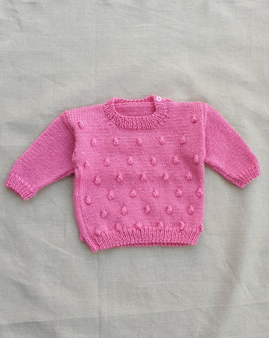 Knitted by Nana Jumper Pink