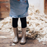 Lamington Merino Tights Cable - Black