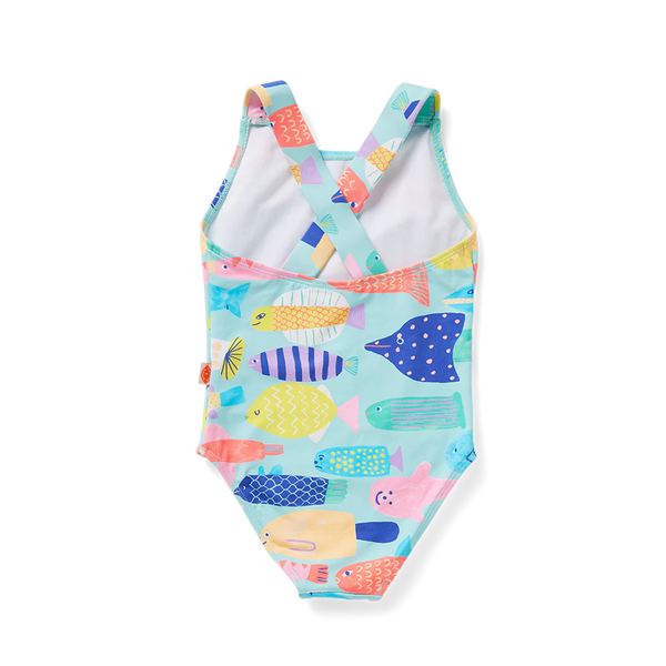 Halcyon Nights Girls Elastic Strap Swim Bathers Rainbow Reef