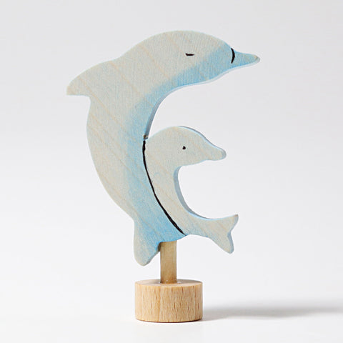 Grimm's Dolphins Wooden Decoration
