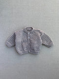 Knitted by Nana Waffle Stitch Cardigan Pearl 0-3M