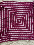 Knitted by Nana Crochet Blanket Raspberry