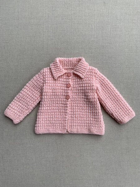 Knitted by Nana Cardigan Pale Pink