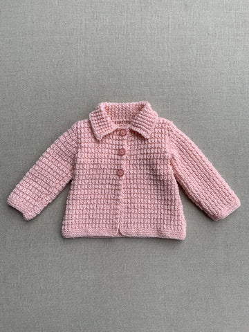 Knitted by Nana Cardigan Pale Pink