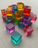 Papoose Bright Lucite Cubes 40pc