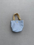 Pretty Wild Kids Tote Blue Check Linen Small