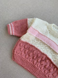 Knitted by Nana Tricolour Jumper Pink