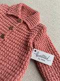 Knitted by Nana Cardigan Rose Petal