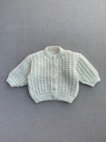 Knitted by Nana Ridge Stitch Cardigan Cream 6-12M