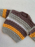 Knitted by Nana Tricolour Jumper  Koala 6M