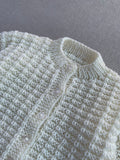 Knitted by Nana Ridge Stitch Cardigan Cream 6-12M