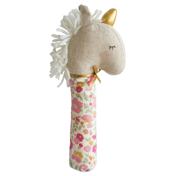 Alimrose Yvette Unicorn Squeaker Rose Garden