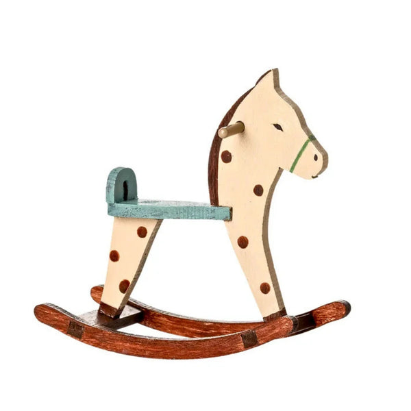 Maileg Rocking Horse Mouse Spotted