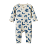 Nature Baby Henley Pyjama Suit Twilight Print