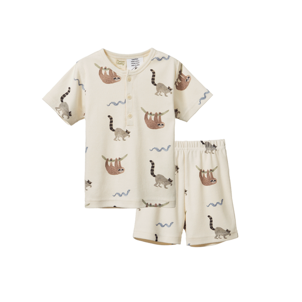 Nature Baby 2pc S/S Pyjamas Sloth Snuggle