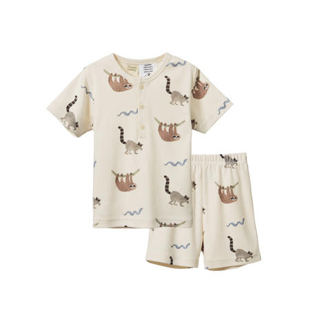 Nature Baby 2pc S/S Pyjamas Sloth Snuggle