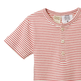 Nature Baby 2pc S/S Pyjamas Red Pinstripe