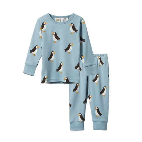 Nature Baby Long Sleeve Pyjama Set Puffin Print