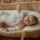 Nature Baby Jersey Fitted Sheet: Bassinet Aster Floral Print