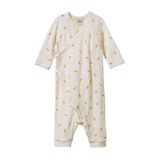 Nature Baby Kimono Pointelle Stretch N Grow Lemon Print