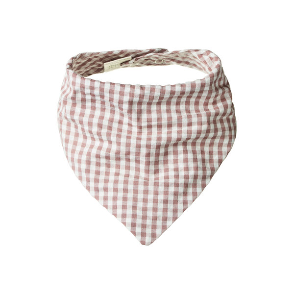 Nature Baby Triangle Bib Woven Twilight Check