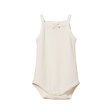 Nature Baby Pointelle Camisole Singlet Bodysuit Natural