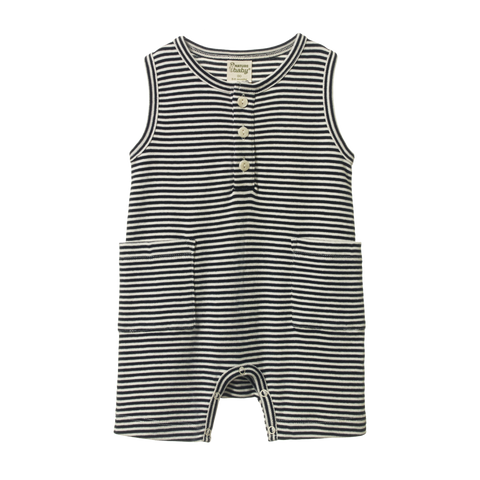 Nature Baby Camper Suit Navy Stripe