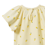 Nature Baby Faye Bodysuit Little Lemon Cream Print