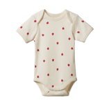 Nature Baby S/S Bodysuit Raspberry Print