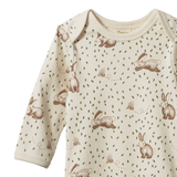 Nature Baby L/S Cotton Bodysuit Rabbity Print
