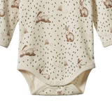 Nature Baby L/S Cotton Bodysuit Rabbity Print