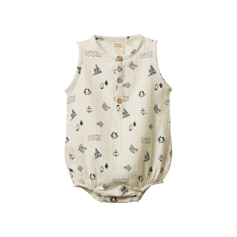 Nature Baby Cedar Suit Muslin Atlantic