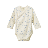 Nature Baby Pointelle Kimono Bodysuit Daisy Print