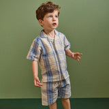 Nature Baby Rafferty Shorts Linen Clyde Check