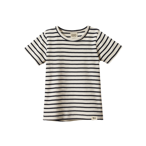 Nature Baby River Tee Navy Sailor Stripe
