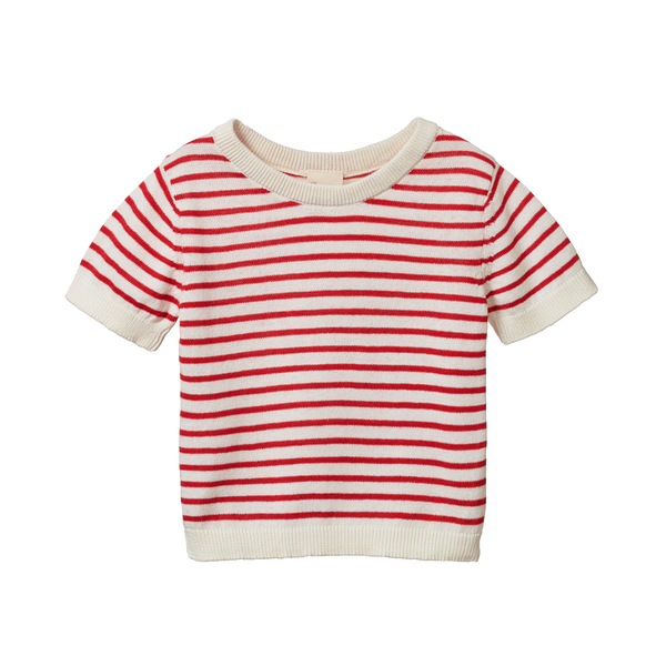 Nature Baby Knitted River Tee Red Stripe