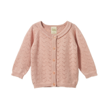 Nature Baby Piper Cardigan Rose Bud Pointelle