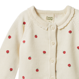 Nature Baby Piper Cardigan Raspberry Print